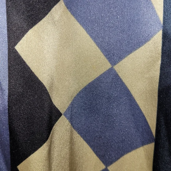 Vintage‎ Ceta Italiana 100% Silk S/S Shirt Blue Men’s 3XL *Flaw* - Picture 7 of 7